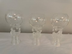 Vintage Juliska Berry & Thread Wine Glasses, Set Of 3