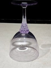 Tiffin Twilight Blue Alexanderite Purple 6.5″ WATER GOBLET GLASS Dichromatic