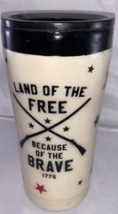 Patriotic Stainless Steel Tumbler Land of the Free Because Of The Brave 1776