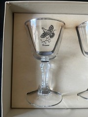 Vintage Federal Glass Sportsman Cocktail Set S-117 Game Birds 4 Glasses & Box MC