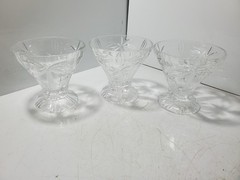 Lot of 5 Godinger Shannon South Beach Palm Tree Glass Dessert Cup/Ice Tea Glass