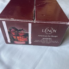 Lenox Madeira Non-Lead Crysal Set Of 4 Whiskey Glass 16 Ounces Break Resistant