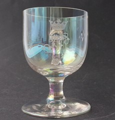 Rare Glass Cup Foot Cup Adelskrone around 1900 O397