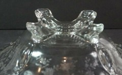 Cambridge Chantilly Martha 445 Glass 4 Toed Flared Bowl Made in USA