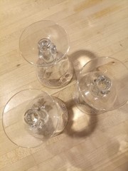 Vintage Libby Floral Rose Classic Etched Cocktail Stem Glasses Set of 3