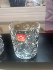 Set of 4 Royal Crystal Rock Cristalleria Italiana Double Old Fashioned Glasses