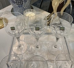 NWT-SET-6 HOYA CRYSTAL METAPHOR 7-3/4” Red Wine Glass(s) PRISTINE