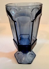 Vintage Fostoria Virginia Dark Blue Set Of 4 Iced Tea Goblets 6 7/8” EUC
