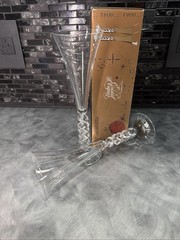 Millennium 2000 Cristal D’Arques Champagne Flutes Set of 2 France Vintage