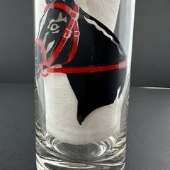 Vintage Derby Race Horse Highball Glasses (2) Equestrian Gear Bowler Hat