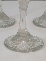 VTG Wine Glasses ‘Chivalry’ By Libbey Textured Panel Optic Stemware Set Of 5