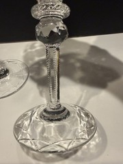 Rogaska Gallia Crystal Champagne Flutes Set of 2 Slovenia 7.25” Elegant