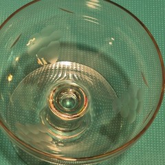 Set of 5 Vintage Princess House Etched Grape Champagne or Sherbet Glasses
