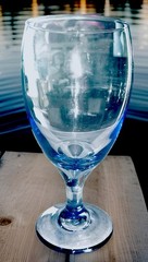 Libbey Premier Teardrop Light Blue Ice Tea 7” Goblet