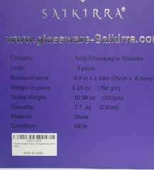 Saikirra Tulip Champagne Glasses