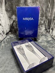 MIKASA 7oz CHAMPAGNE TOASTING FLUTES, Crystal, 2PC SET – OPEN BOX