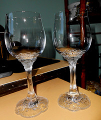 Rosenthal Group Crystal Classic Rose Crystal 7” White Wine Monbijou Shape