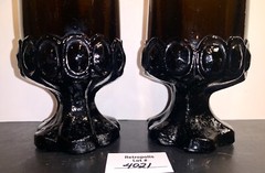 2 Tiffin Franciscan Madeira Brown Glass Goblets Vintage 1970’s