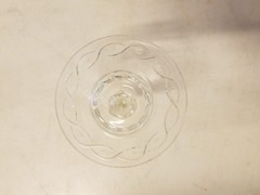 Vintage Crystal Glass Set of 12 Clear Decorative Champagne Glasses