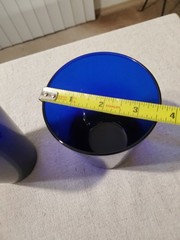 Vtg 12 Libbey VOGUE Cobalt Dark Blue Drinking Glasses 14.5 Oz & 17 Oz Set USA