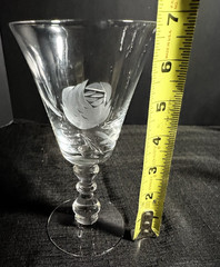 Fostoria Rose-Crystal Goblets-Deep Cut Grey Rose-6 Iced Tea, 6 Water, 6 Sherbet