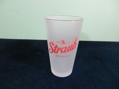 Straub Brewery 1872 Logo 5 3/4″ Beer Glass St. Mary’s PA Fiercely Independent