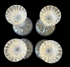 4 Baccarat Massena Crystal Tall Champagne Sherbet Coupes Glasses 5.5″ Signed Set