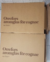 8 Vintage Orrefors Sweden 8 oz Crystal Brandy Snifters 4.5″ Tall Nils Landberg