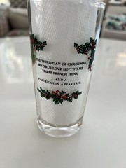 VTG 12 DAYS OF CHRISTMAS Three French Hens 3 3rd Day Indiana Glass REPLACEMENT