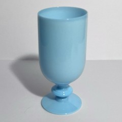 1930s French PORTIEUX VALLERYSTHAL Juice Glass / BLUE OPALINE / Very Rare