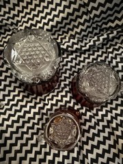 Vintage Ruby Stained Glass Souvenir Small Cups St. Paul Minn MORE – Lot 4