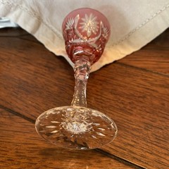 Vintage Cordial Sherry Glass PINK 4.75” Tall.