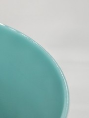 Turquoise Blue Opaline Glass Tumbler Cups Possibly French Portieux? 3 3/4″ Tall