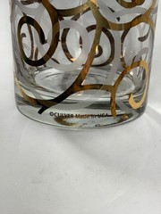 Set of 4 Vintage Culver 22 KT Gold Swirl Lowball Glasses 4.25 in.