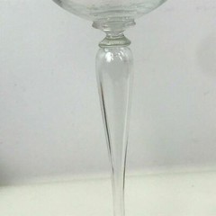 Murano Venetian Salviati Crystal Pauly & C Goblet Tall Clear