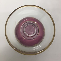 INTERGLASS MEDICI CRISTALLERIE ITALY Pink 24K Gold Gild Champagne Sherbet