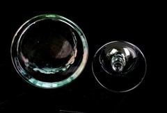 Ranmaru Japanese Glass Kensington Floral Grapes 5pc 10.75″ Carafe & Glasses 1970