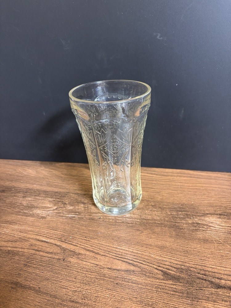 Vintage Indiana Glass Recollection Green Madrid Etched Glass Depression