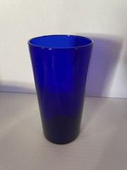 MCM Set of 4 Libbey FLARE COBALT BLUE 17.25 OZ Glass Tumbers