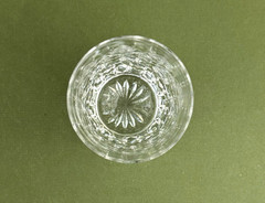 2 Tiffany Co Grenada Criss Cross Vertical Cut Crystal Highball Glasses 4 3/4»H