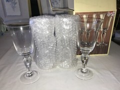 NOS Set of 4 LENOX Crystal TRIBECA All Purpose GOBLET 12oz Water/Wine GLASS 8½»T