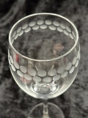 Mikasa Cheers Etched Dots Wine Glasses Long Stem Set of 2
