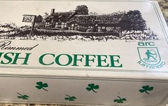 6 DURAND LUMINARC FRANCE IRISH COFFEE GOLD RIM W BOX 5 3/4” LOOK UNUSED EB330/79