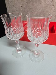Cristal D’arques Longchamp 6cl Cordial Glasses 24% Lead Crystal Set of 6 w/ Box