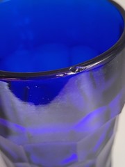 Vintage «Viking» Glass Georgian Cobalt Blue Set – 1 Water Glass (5.75″) 3 Juice