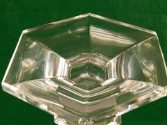 VINTAGE VAL ST LAMBERT HEAVY BELGIUM CLEAR CRYSTAL CANDLESTICK SIGNED 11»