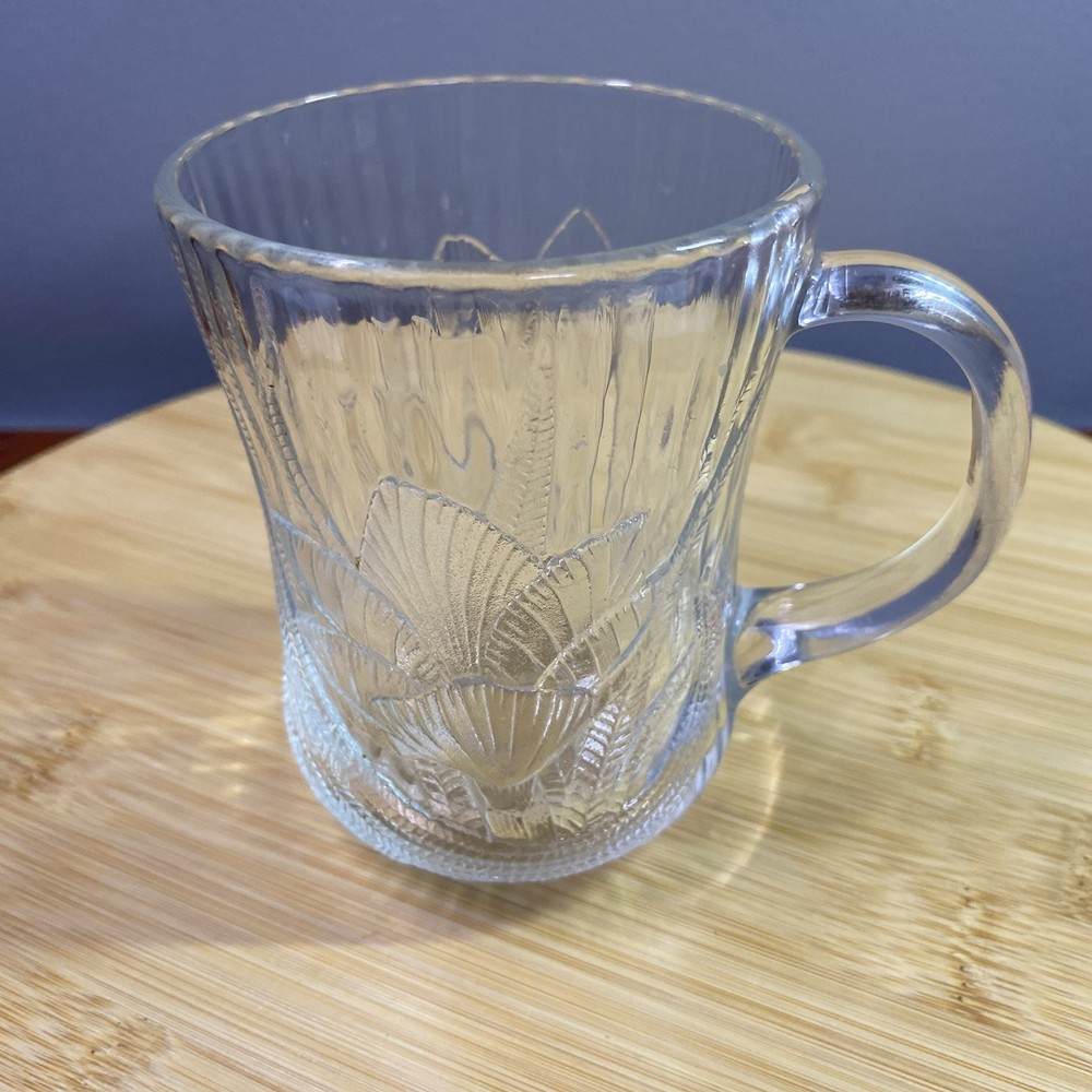 Vintage Arcoroc Canterbury Crocus Glass Coffee Tea Cup Mug France