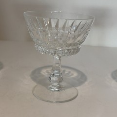 VTG Villeroy & Boch Tiara Champagne Sherbet Glasses Hand Blown Crystal Set of 5