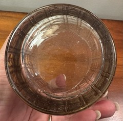 VTG Culver 22K Highball Canella Gold Lattice Basket Weave Glass MCM 4.25” High