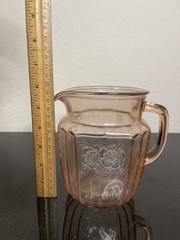 VTG Anchor Hocking Mayfair «Open Rose» pink depression glass from 1931 to 1937